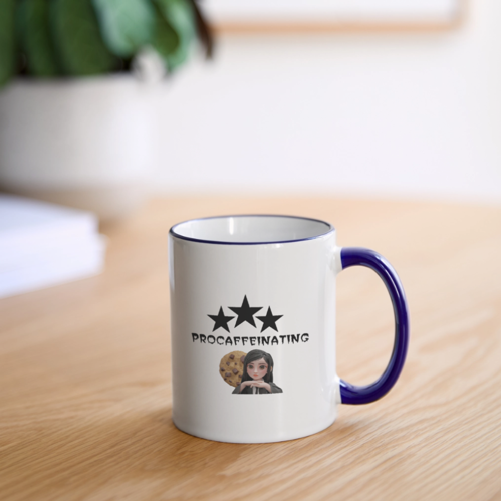 Contrast Coffee Mug - white/cobalt blue