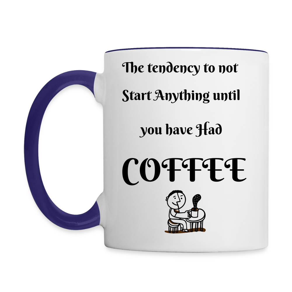Contrast Coffee Mug - white/cobalt blue