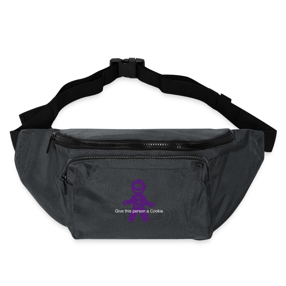 Large Crossbody Hip Bag - charcoal gray