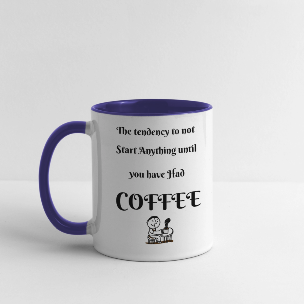 Contrast Coffee Mug - white/cobalt blue