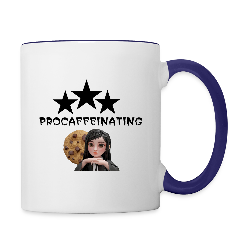 Contrast Coffee Mug - white/cobalt blue