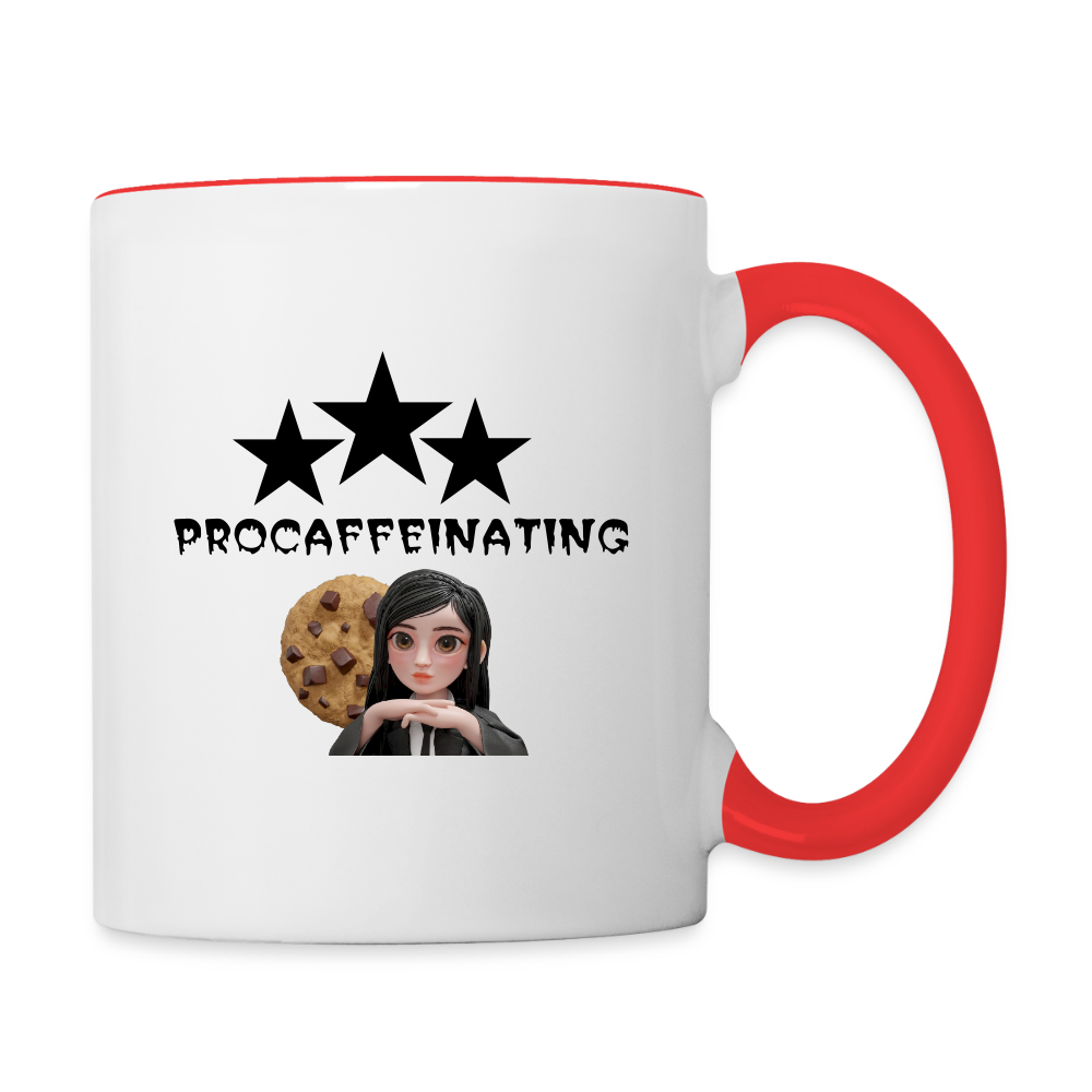 Contrast Coffee Mug - white/red