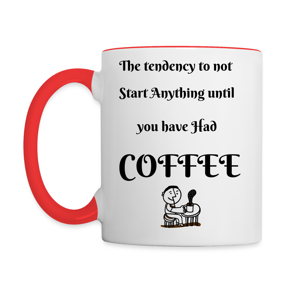 Contrast Coffee Mug - white/red