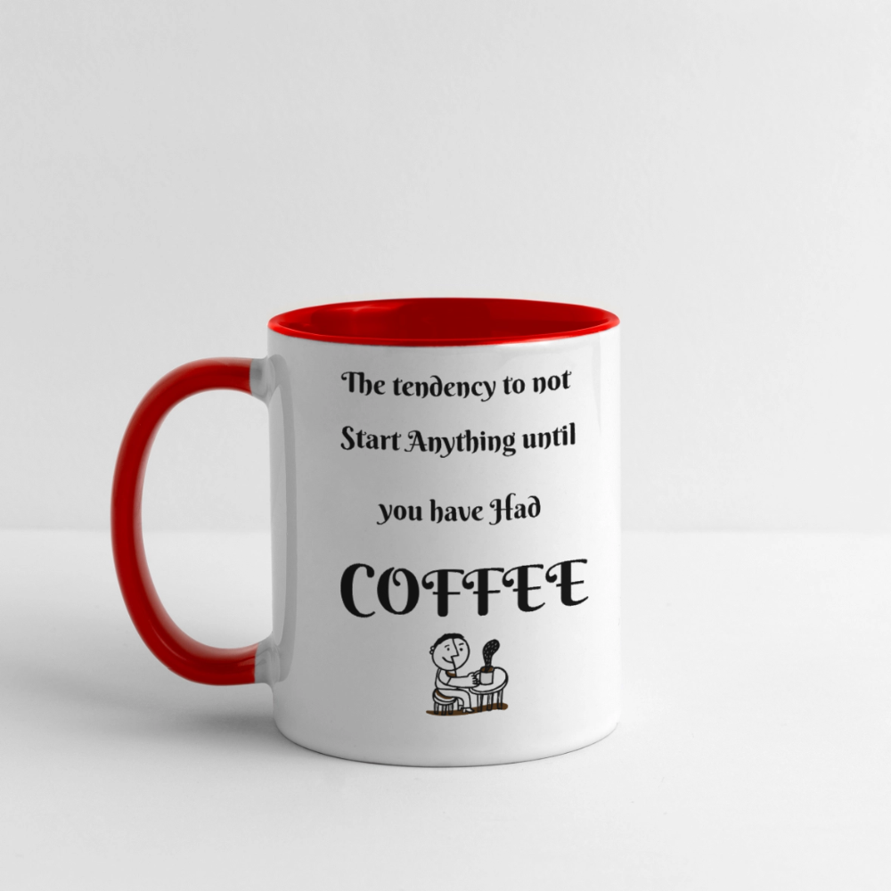 Contrast Coffee Mug - white/red